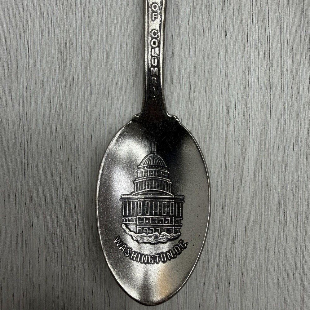 Washington DC Souvenir Spoon Capitol Bowl Dist of Columbia 1791 Seal vintage - Picture 3 of 4